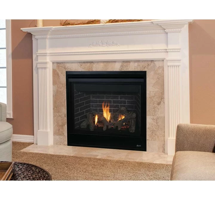 Superior Fireplaces 35" DV With Electronic/Millivolt Ignition and Top/Rear Vent