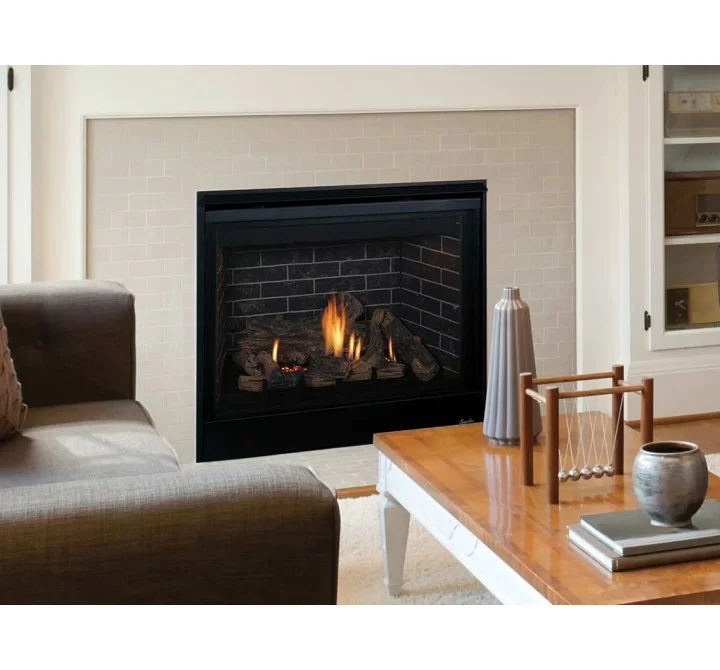 Superior Fireplaces 35" Direct-Vent With Electronic Ignition And Charred Oak Logs - Top/Rear