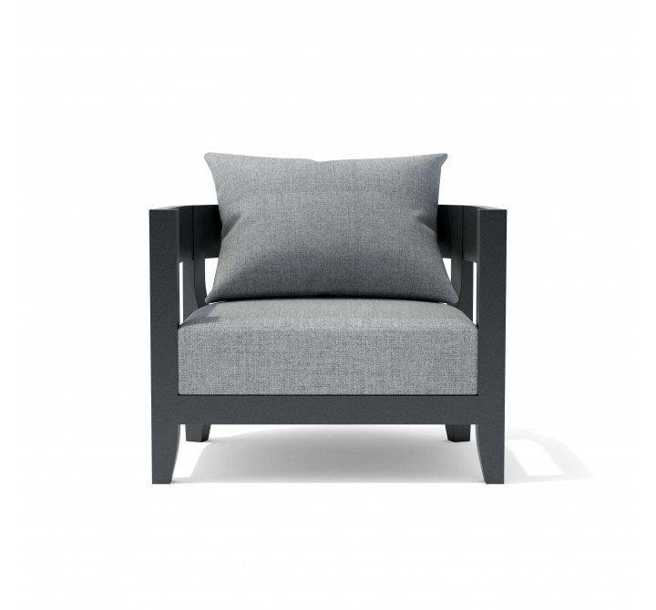 Anderson Teak Coronado Deep Seating Aluminum Armchair Front