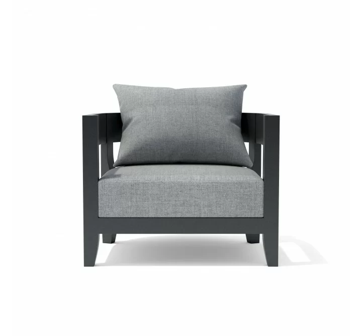 Anderson Teak Coronado Deep Seating Aluminum Armchair Front
