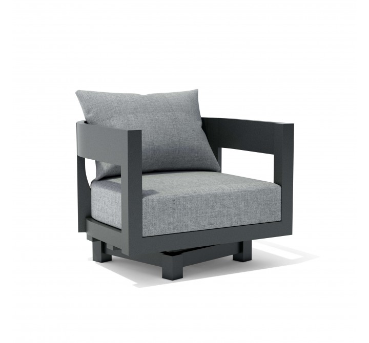 Anderson Teak Coronado Aluminum Swivel Armchair