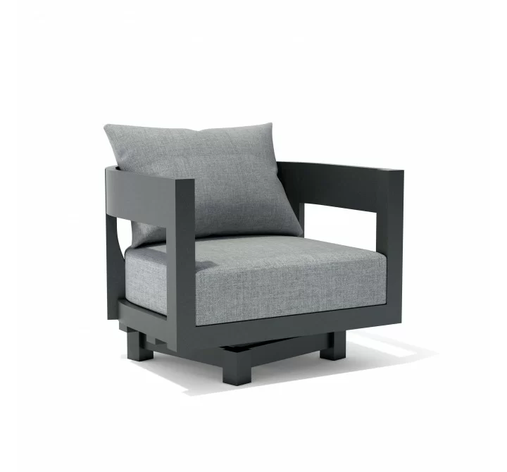 Anderson Teak Coronado Aluminum Swivel Armchair