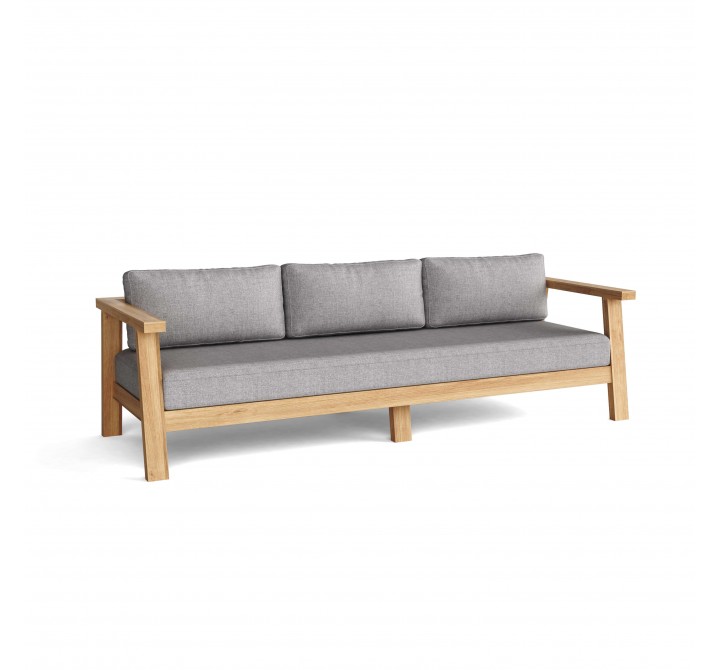 Anderson Teak Palermo Deep Seating Sofa - Grey - Angled