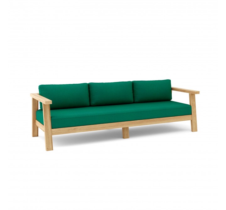 Anderson Teak Palermo Deep Seating Sofa - Forest Green - Angled