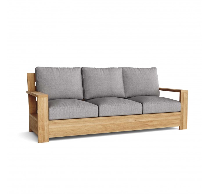 Anderson Teak Madera Deep Seating Sofa - Grey - Angled View