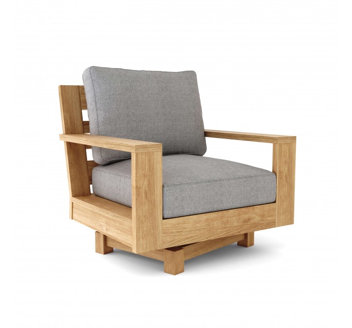 Anderson Teak Madera Swivel Armchair - Angled