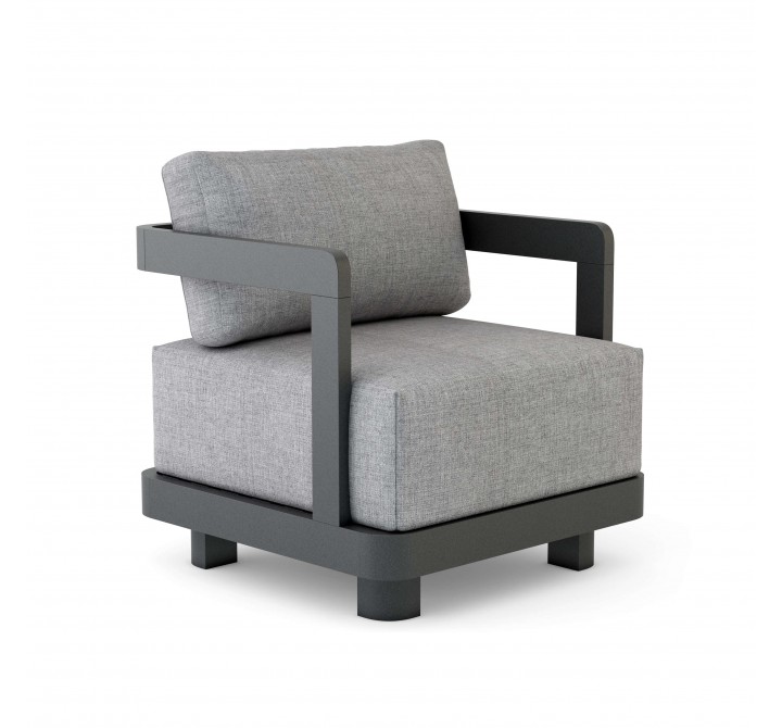 Anderson Teak Granada Deep Seating Aluminum Armchair