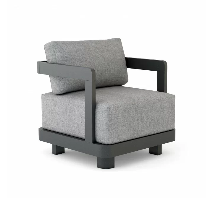 Anderson Teak Granada Deep Seating Aluminum Armchair