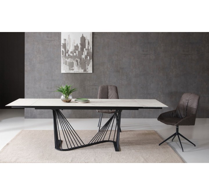 hiteline Modern Living Roma Extendable Dining Table - Lifestyle