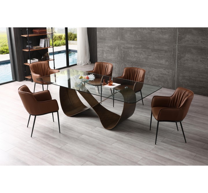 Tiffany Dining Table in Bronze- Lifestyle