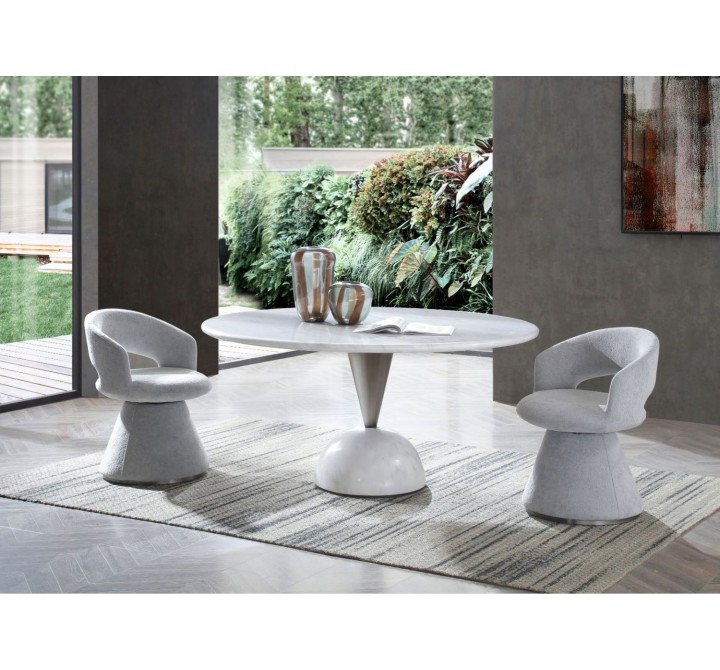 Olympia Round Dining Table in White-Lifestyle 1