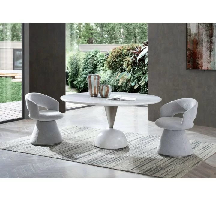 Olympia Round Dining Table in White-Lifestyle 1