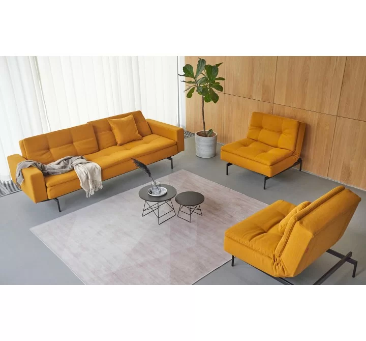 Innovation Living Dublexo Stainless Steel Chair-Elegance Burned Curry-Top Set View