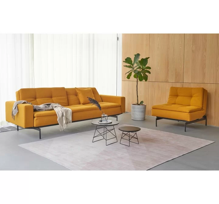 Innovation Living Dublexo Stainless Steel Sofa Bed With Arms-Elegance Burned Curry