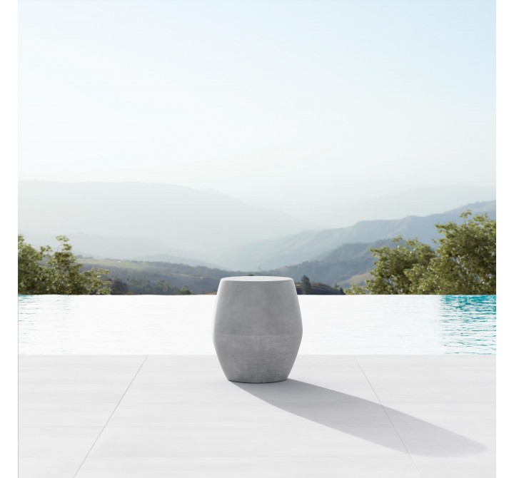 Azzurro Living Durban Side Table With Asteroid Concrete Frame And Asteroid Concrete - Lifestyle