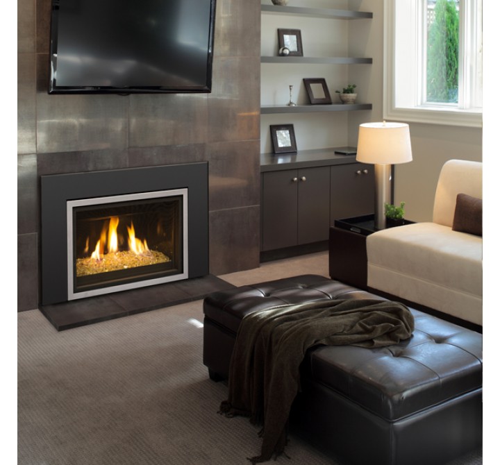 Real Fyre Contemporary Direct Vent Inserts with Glass or Stones Electronic Pilot (IPI) 