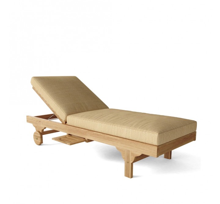 Anderson Teak Capri Sun Lounger Adjusted Back & Side Tray -1