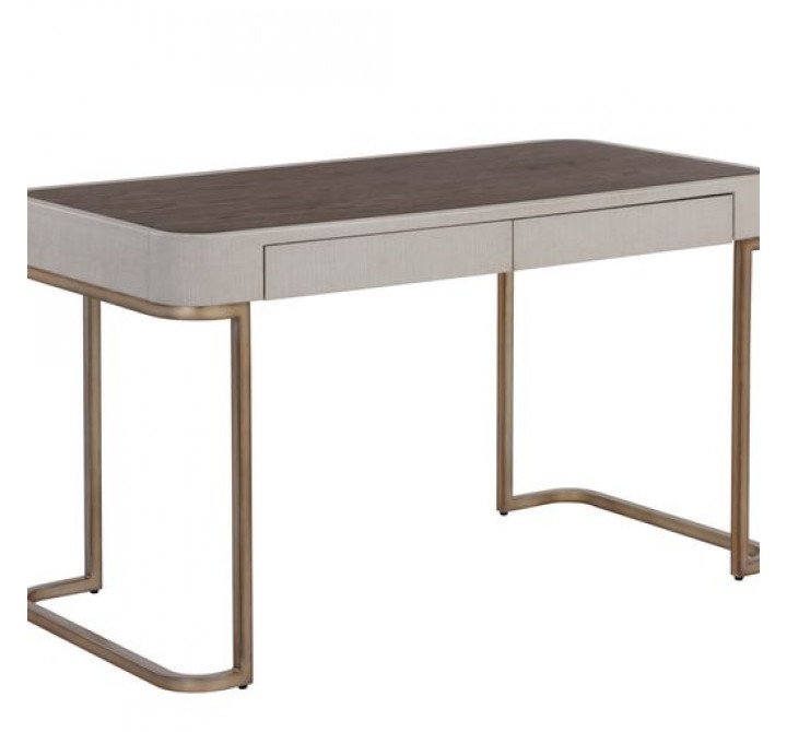 Sunpan Jamille Desk - Front Side Angle
