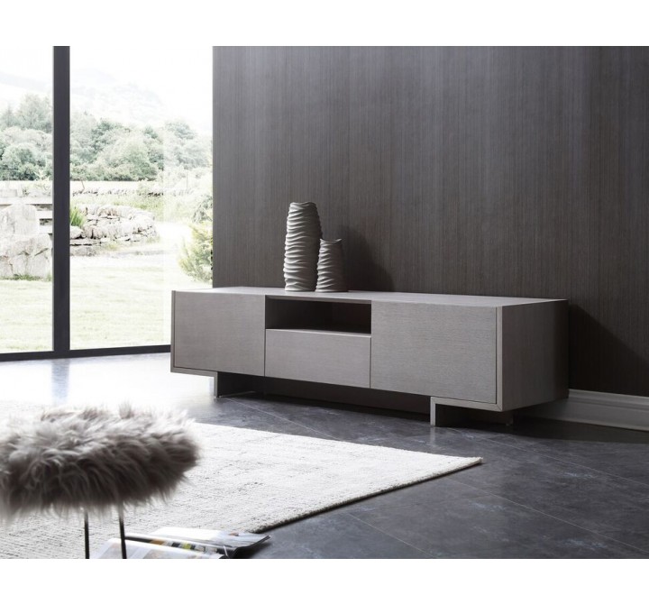 Noah Tv Unit In In Dark Grey Oak Veneer - Lifestyle