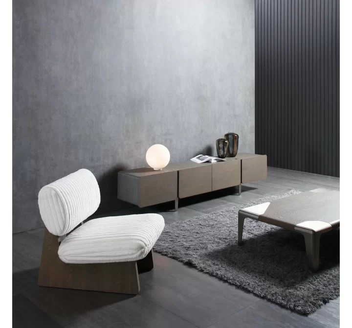 Elena TV Stand in Gray- Lifestyle