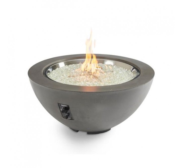 Outdoor Greatroom Company 30" Cove Gas Fire Pit Midnight Mist - Lit
