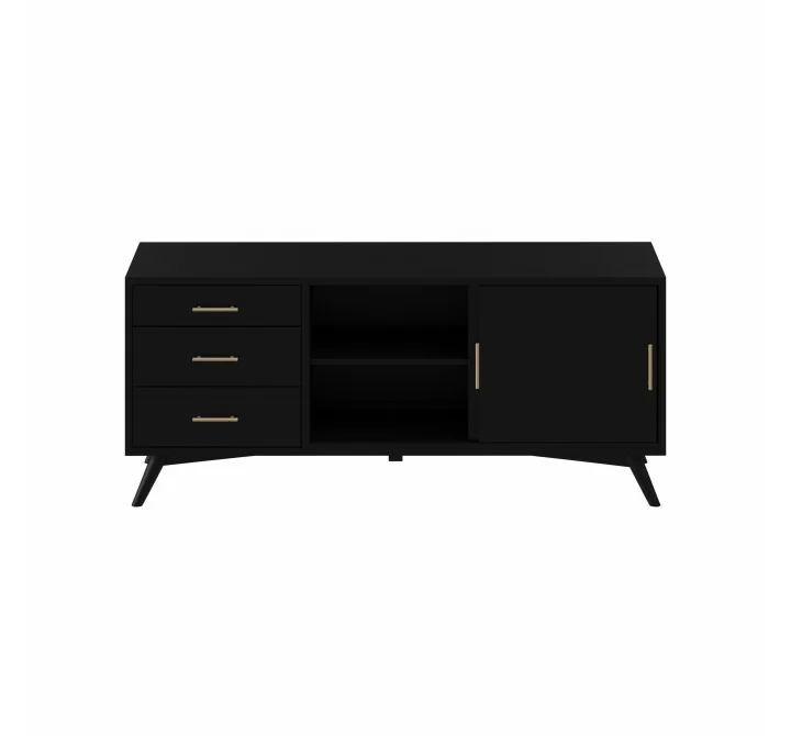 Alpine Furniture Flynn Bench, White - Front Angle