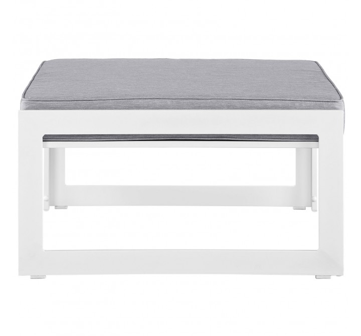 Modway Fortuna Outdoor Patio Ottoman in Brown Gray - Front Angle
