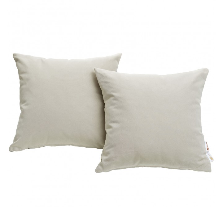 Modway Summon 2 Piece Outdoor Patio Sunbrella® Pillow Set in Beige - Set in Front Angle