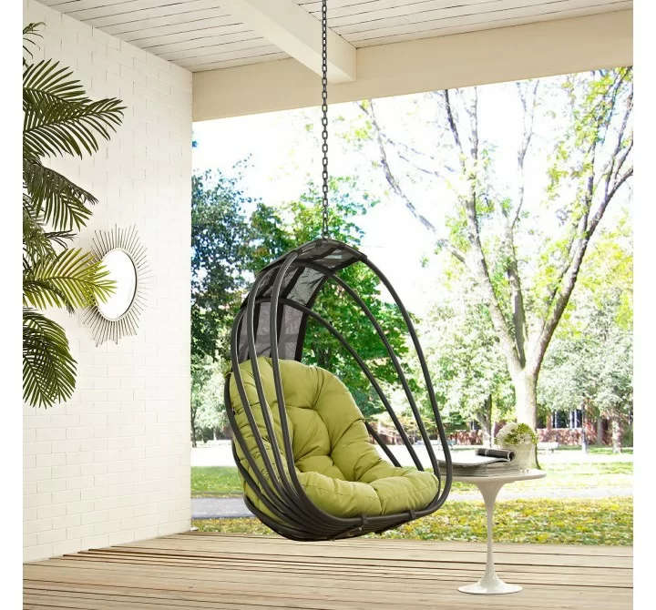 Modway Whisk Outdoor Patio Swing Chair Without Stand in Peridot - Lifestyle