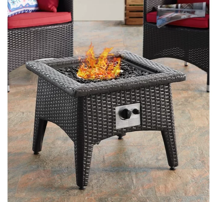 Modway Vivacity Outdoor Patio Fire Pit Table - Espresso - Lifestyle