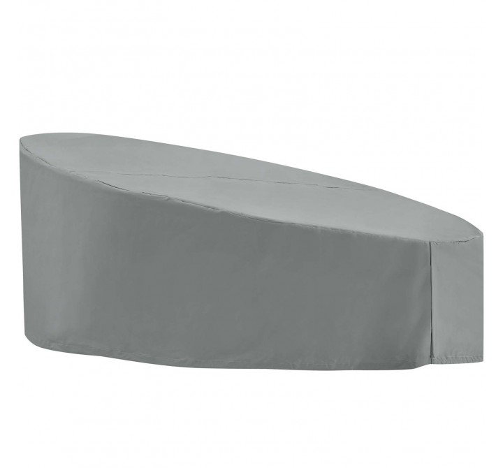 Modway Immerse Taiji / Convene / Sojourn / Summon Daybed Outdoor Patio Furniture Cover - Gray - Front Angle