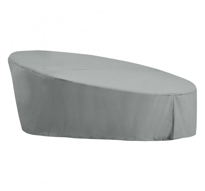 Modway Immerse Convene / Sojourn / Summon Daybed Outdoor Patio Furniture Cover - Gray - Front Angle