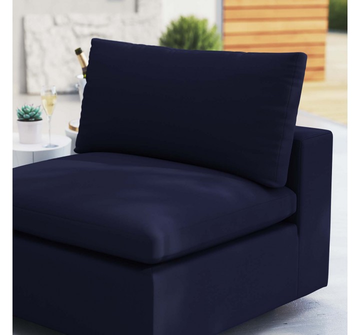 Modway Commix Sunbrella® Outdoor Patio Armless Chair in Navy - Lifestyle