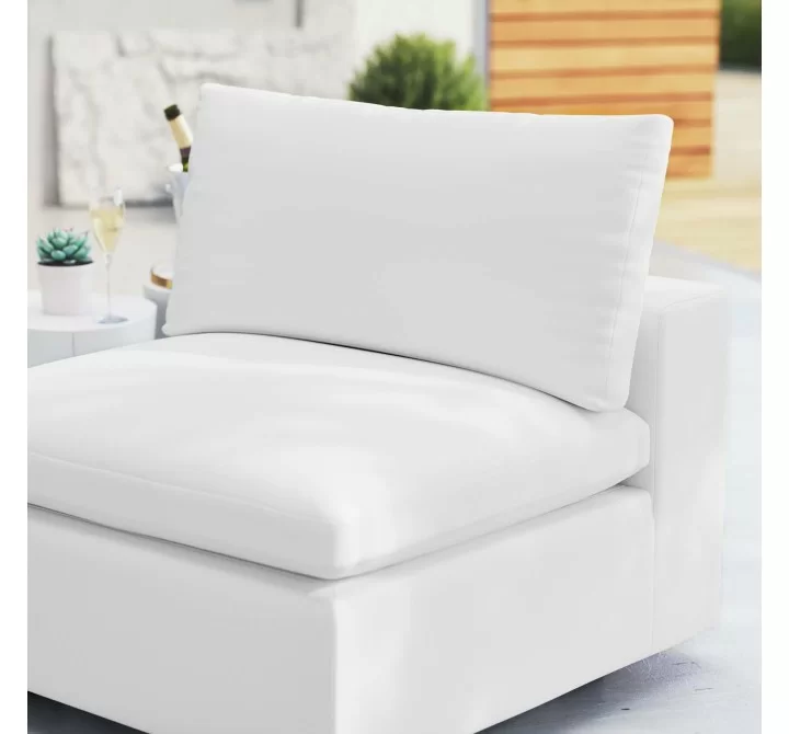 Modway Commix Sunbrella® Outdoor Patio Armless Chair - White - Lifestyle