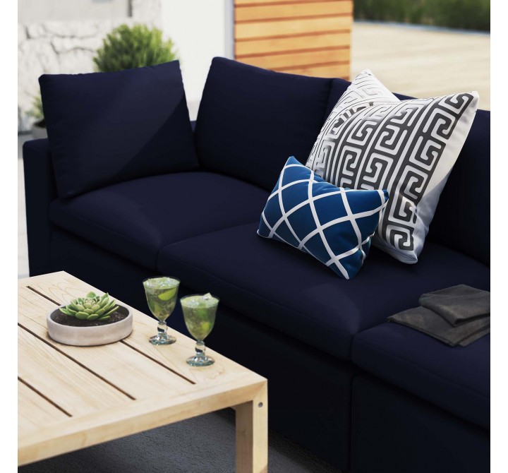 Modway Commix Sunbrella® Outdoor Patio Sofa - Navy - Lifestyle