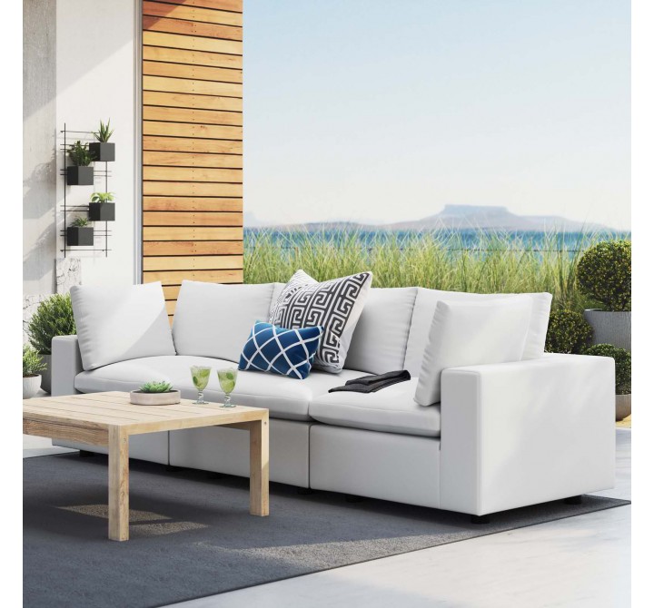 Modway Commix Sunbrella® Outdoor Patio Sofa in White - Lifestyle 