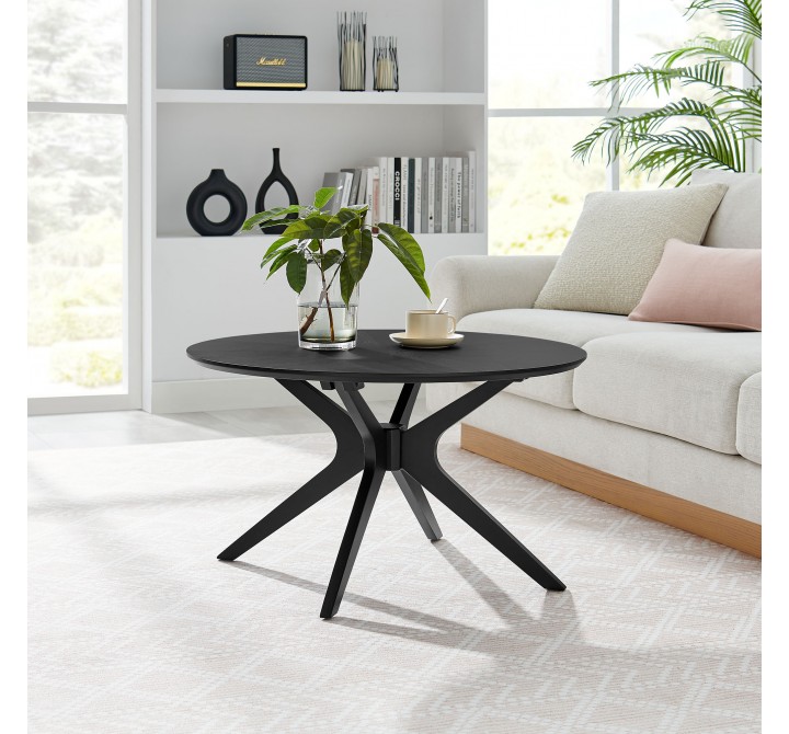 Modway Crossroads Round Wood Coffee Table 