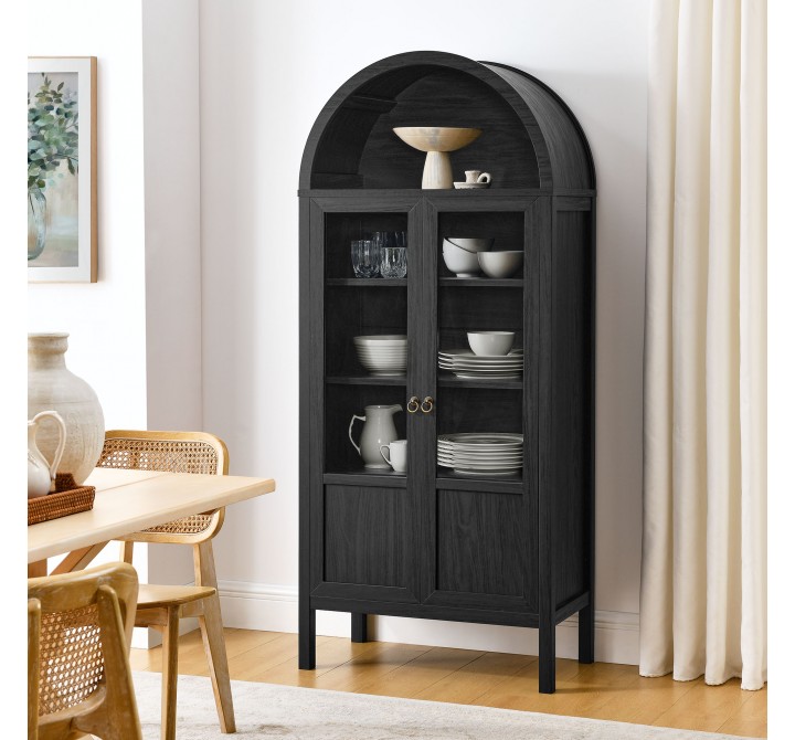 Modway Tessa Tall Arched Storage Display Cabinet Room View