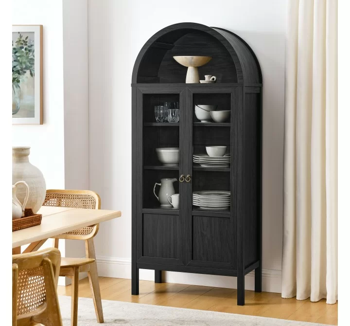 Modway Tessa Tall Arched Storage Display Cabinet Room View