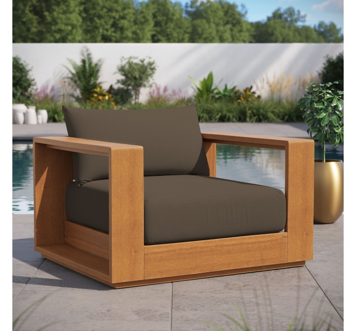 Modway Tahoe Outdoor Patio Acacia Wood Chair
