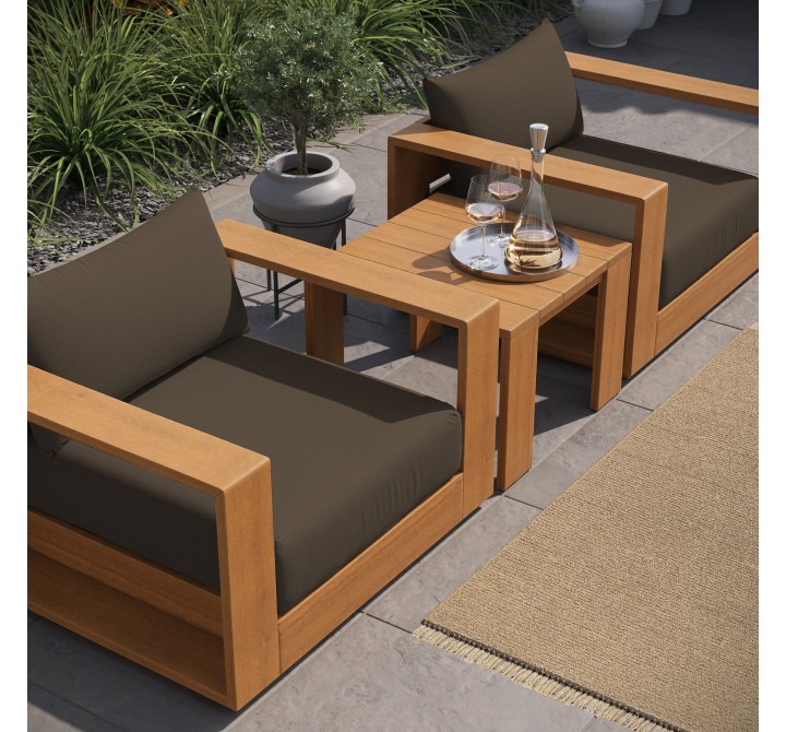 Modway Tahoe 3-Piece Outdoor Patio Acacia Wood Furniture Set