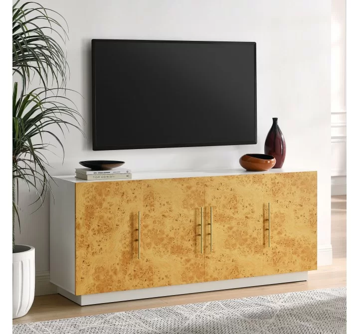 Modway Abel 69 Inch Burl Wood Sideboard Buffet TV Stand Room 2