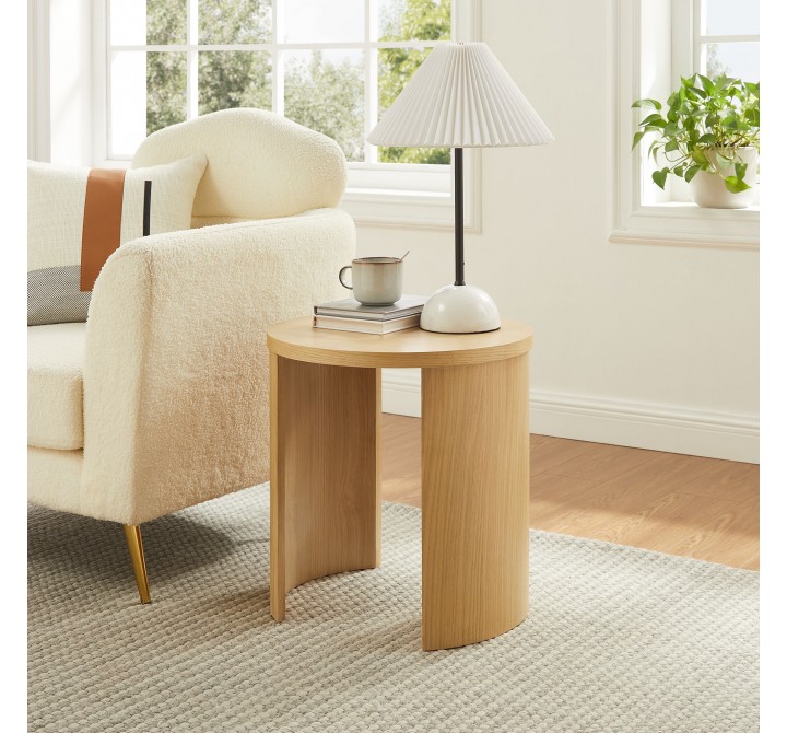 Modway Aspect Round Wood End Table Room View