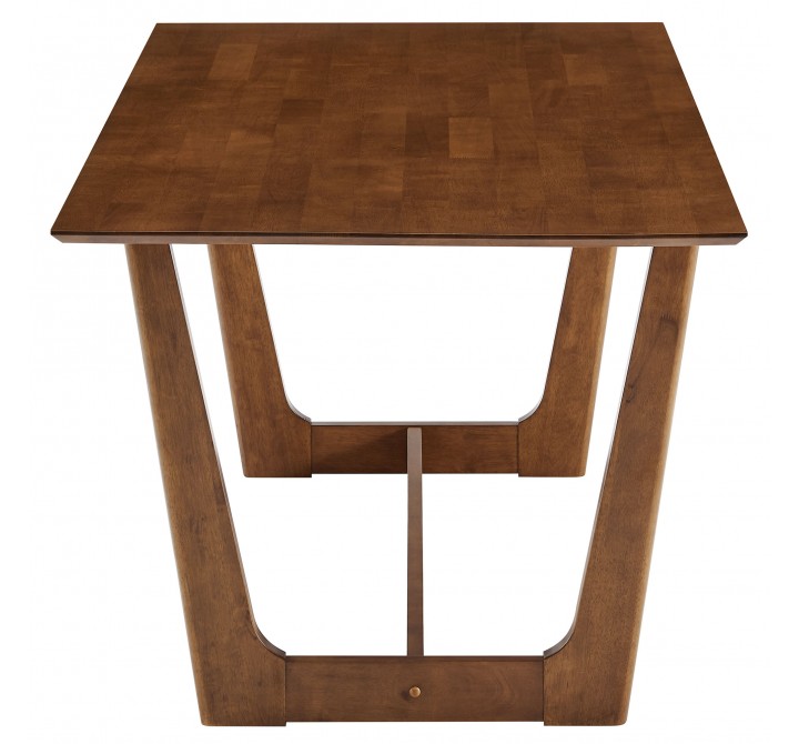 Modway Solara 71" Rectangle Wood Dining Table Walnut Side