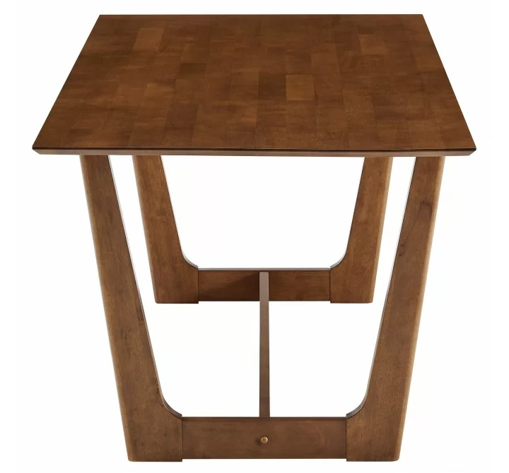 Modway Solara 71" Rectangle Wood Dining Table Walnut Side