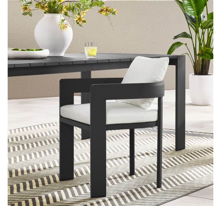 Modway Tahoe Outdoor Patio Aluminum Dining Chair White