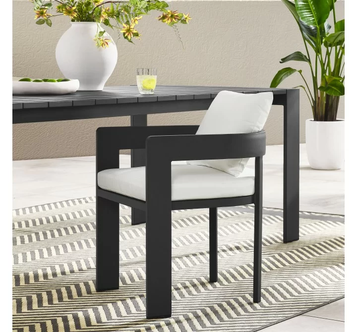 Modway Tahoe Outdoor Patio Aluminum Dining Chair White