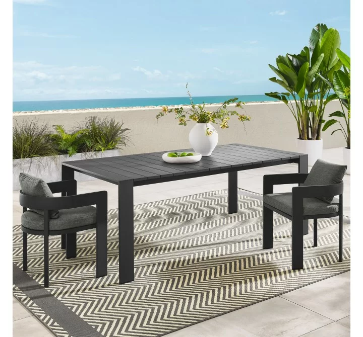 Modway Tahoe Rectangular Outdoor Patio Aluminum Dining Table