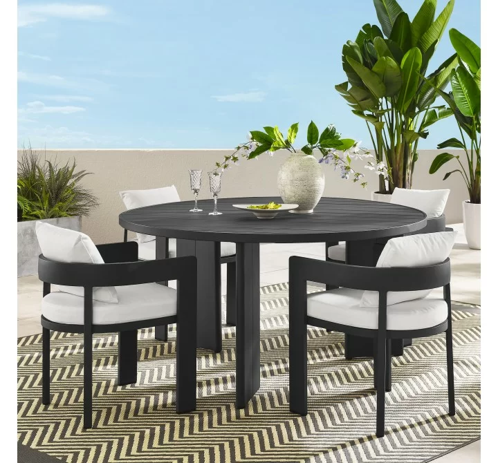 Modway Tahoe 5-Piece Outdoor Patio Aluminum Dining Set 1