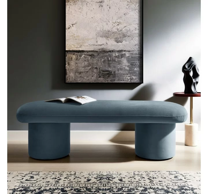 Modway Orla Performance Velvet Bench 8  Blue